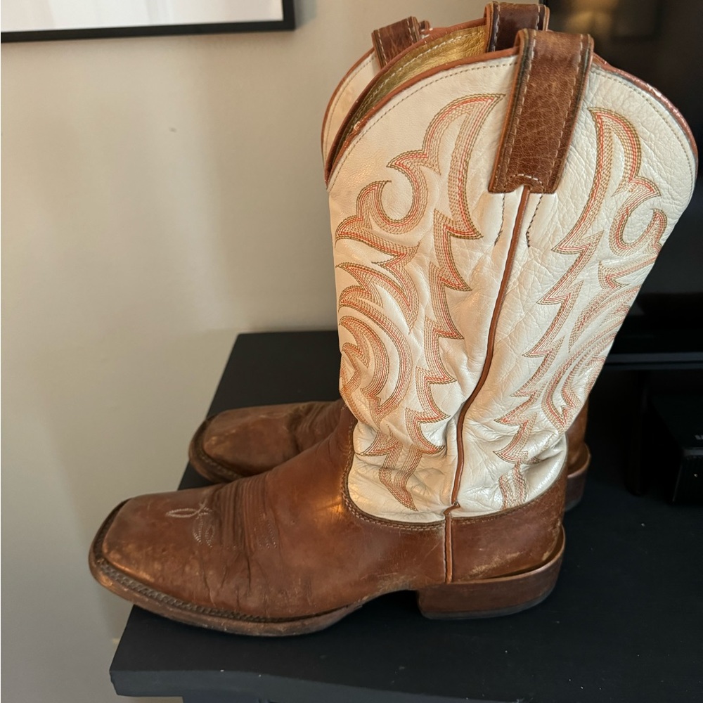 Justin Cowboy Boots Men's 13 Inch Ranch Collection Riding Boot - Picture 3 of 4